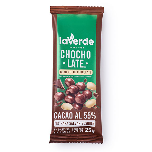 LaVerde - Productos - Chocho late cubierto de chocolate 25g